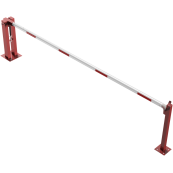 Manual barrier | with pneumatic spring | and fixed pole support | clear width: 4000 mm | with Euro profile cylinder lock